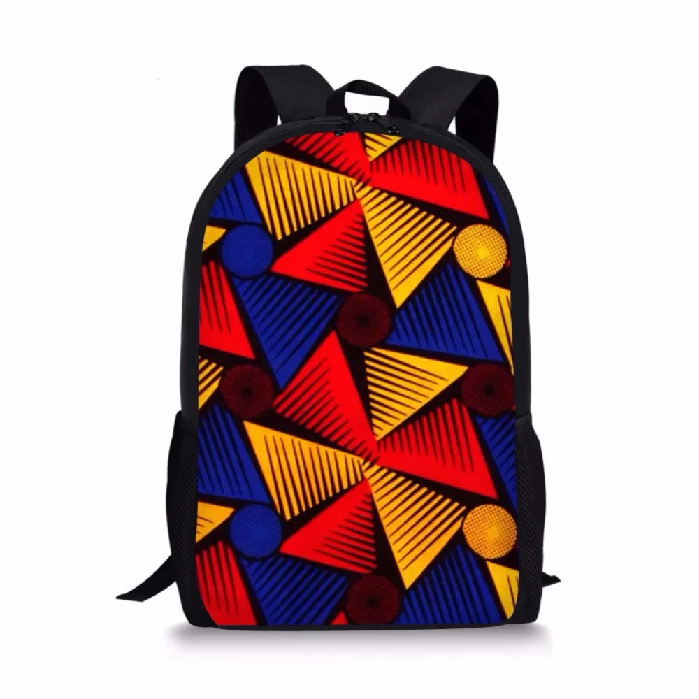 FORUDESIGNS рюкзак с принтом в африканском стиле Mochila Necessaire, школьные сумки, сумка для книг для девочек-подростков, Геометрическая Сумка для детей