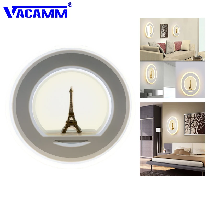 

Vacamm LED Wall Light 15W Creative Modern indoor lighting Lamps Simple Bedroom Bedside Indoor Wall Bulb Lighting AC 85V-265V