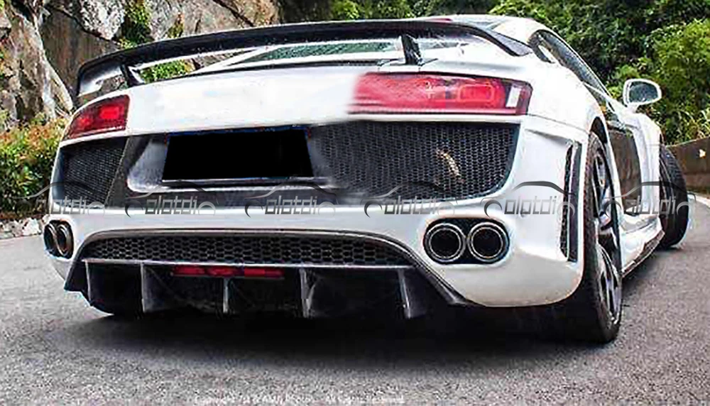R8 GT крылья спойлер Реальные углеродного волокна задний багажник спойлер хвост сплиттер для Audi R8 ppi бритвы стайлинга автомобилей набор внешних комплектующих к автомобилю