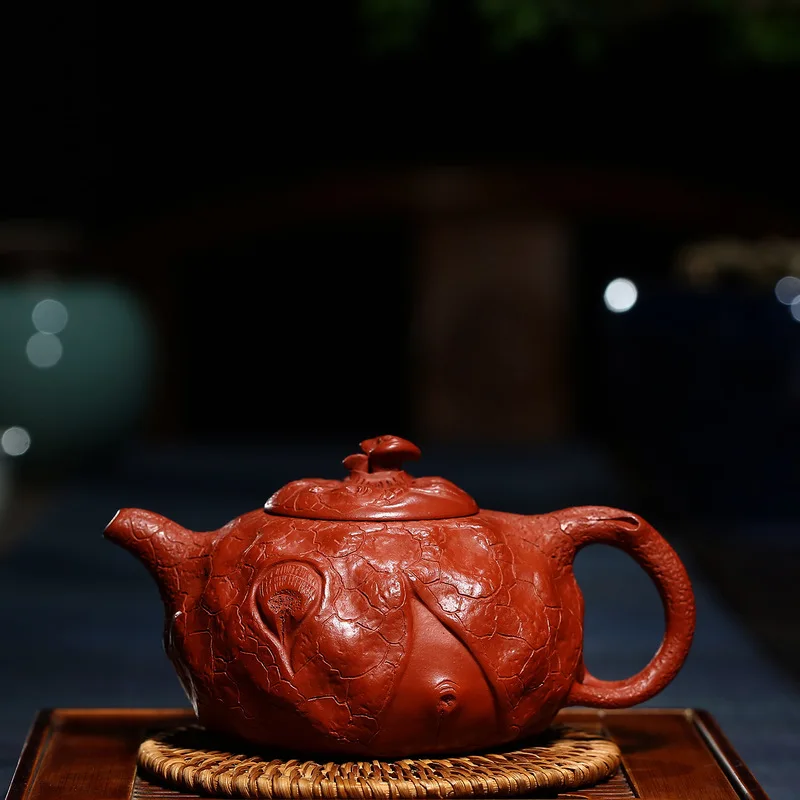 

Yixing purple clay pot genuine pure handicraft famous mine Dahongpao for spring pot Kungfu Teapot Tea Set