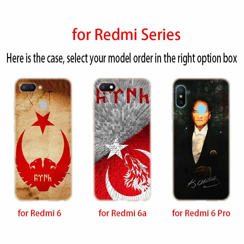 Силиконовый прозрачный чехол с индейкой Mustafa Kemal Ataturk для Xiaomi Redmi 9A 8A 7A 6A 9AT Note 9 8 7 6 5