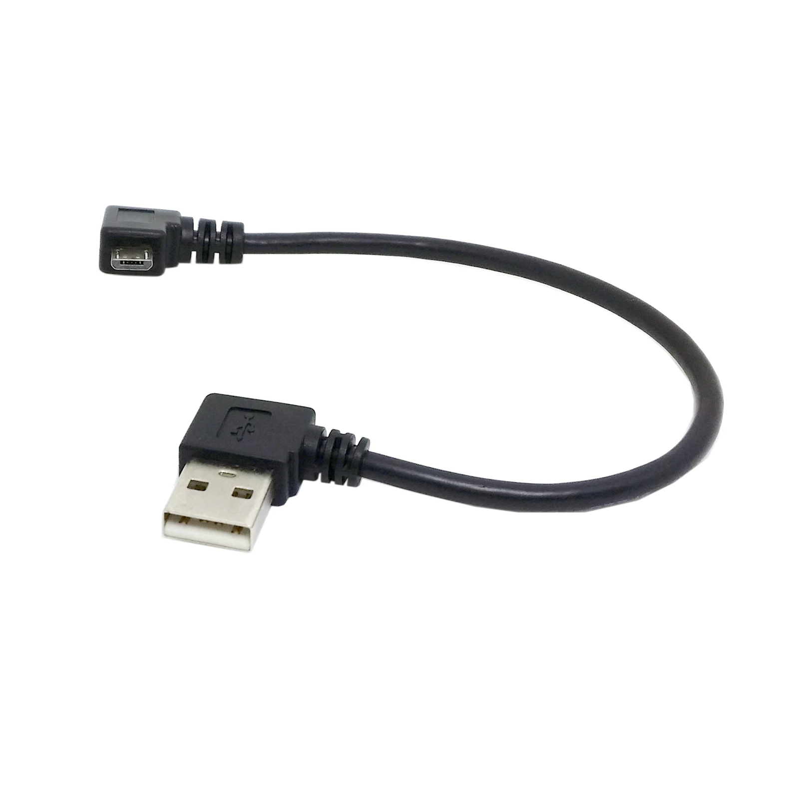 Кабель 90 градусов USB 2 0 к Micro B Мужской левый/правый угол кабель 20 см позолоченный