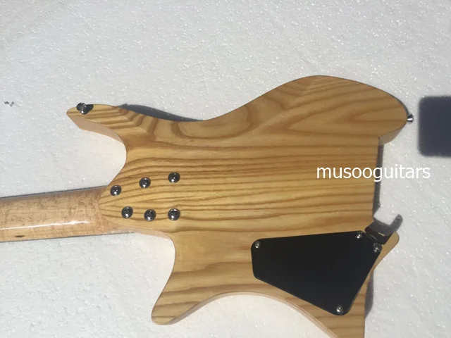 Musoo бренд 7 струн fanned fret электрогитара без головки грифа|Гитары| |