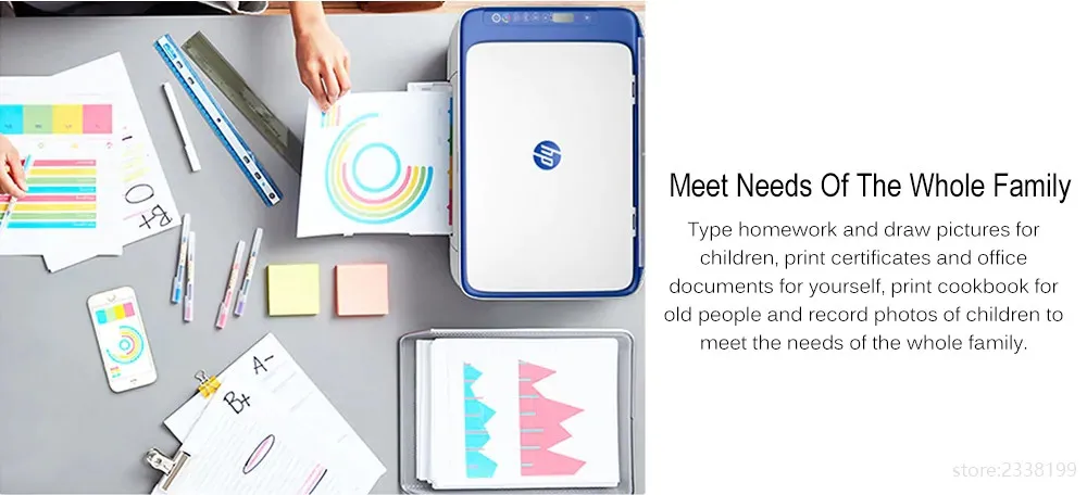 Xiaomi Mijia hp DeskJet 2621WiFi беспроводной принтер сканер копия 3 в 1 Многофункциональный 120x1200 dpi умное управление приложением
