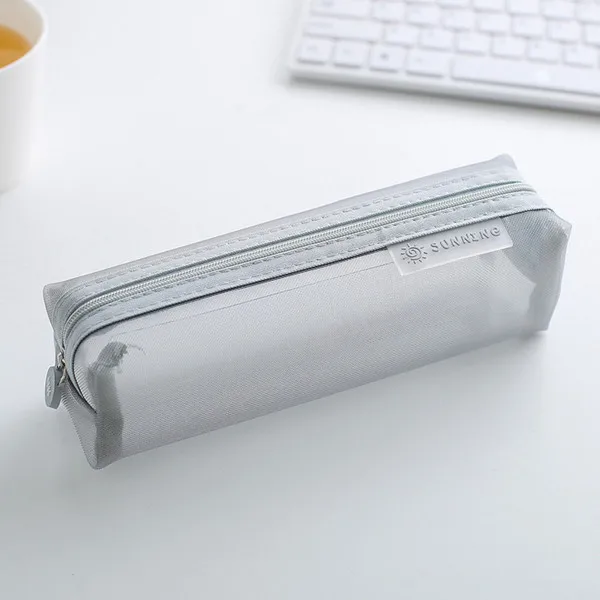 1 Сетчатый Чехол для карандашей, прозрачный, estuche escolar Kawaii, школьные принадлежности, estojo escola, kalem kutusu, материал escolar, чехол для карандашей - Цвет: 1