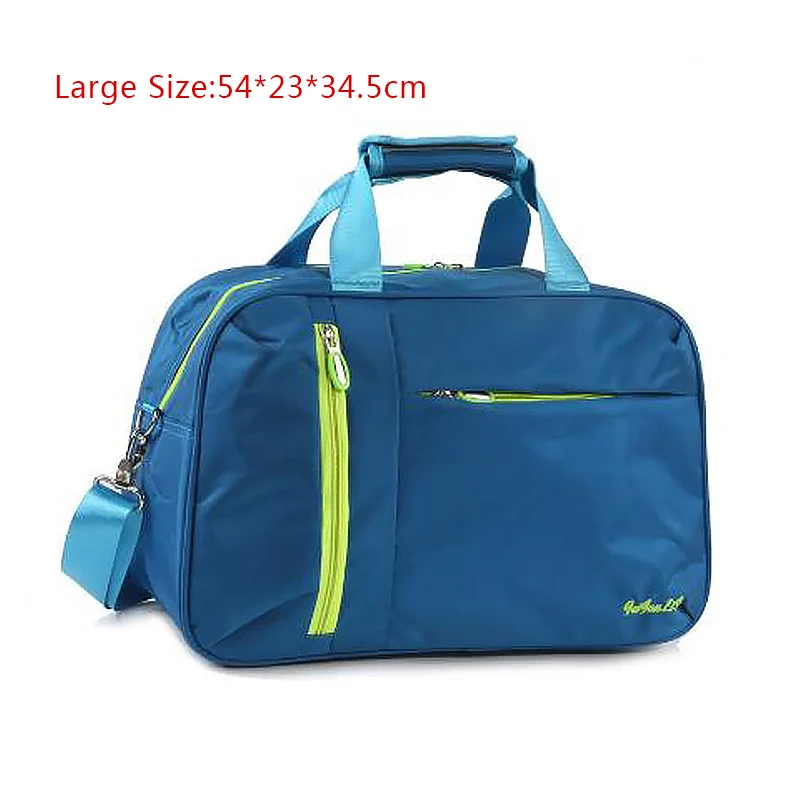 Large Blue Wobag новая нейлоновая Повседневная одноцветная Сумка-тоут для багажа, водонепроницаемые женские дорожные сумки, мужские портативные дорожные сумки - Цвет: Large Blue