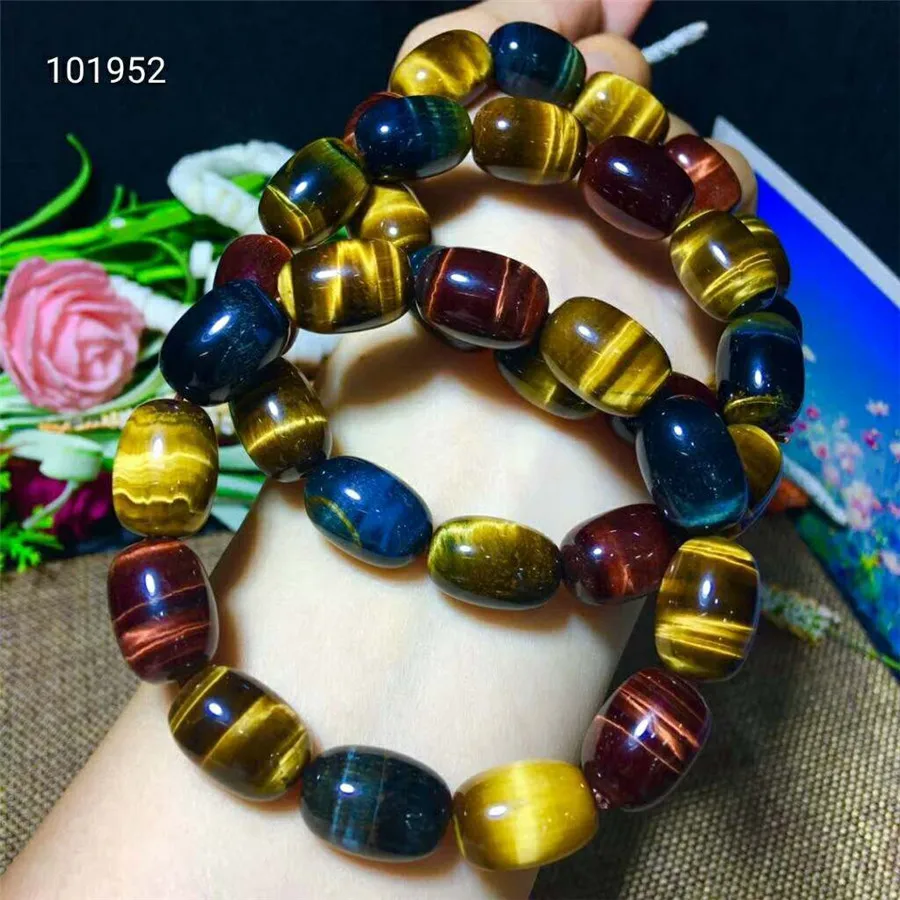 Тянущиеся браслеты для женщин и мужчин браслет из натурального тигрового глаза с