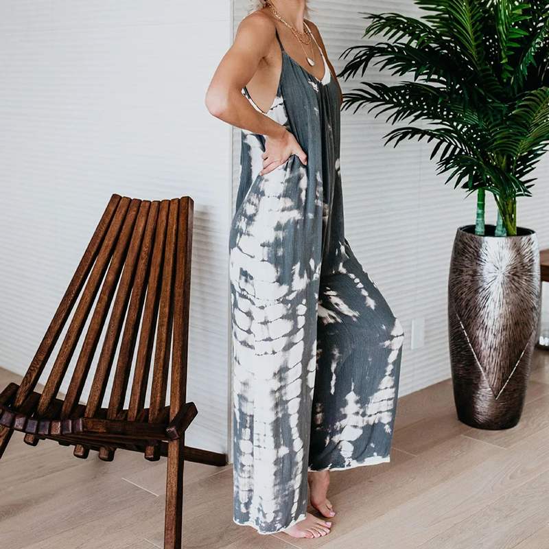 Женский комбинезон женский пляжный летний Свободный Повседневный обтягивающий