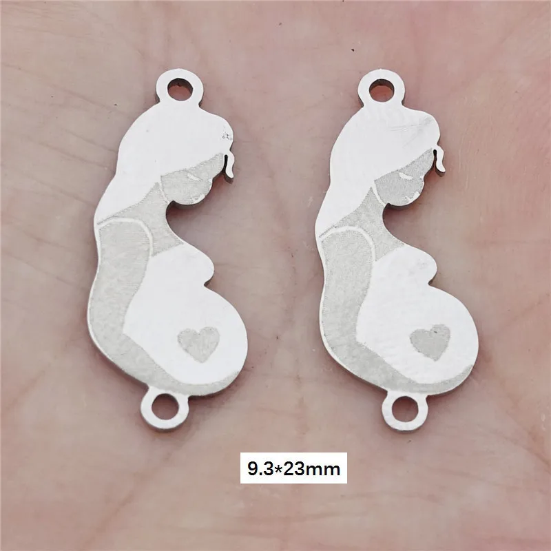 mother day 7 День матери серия Gravida Мама Дети нержавеющая сталь разъемы 2 петли Diy Изготовление ювелирных изделий 5 шт./лот - Цвет: mother day 7