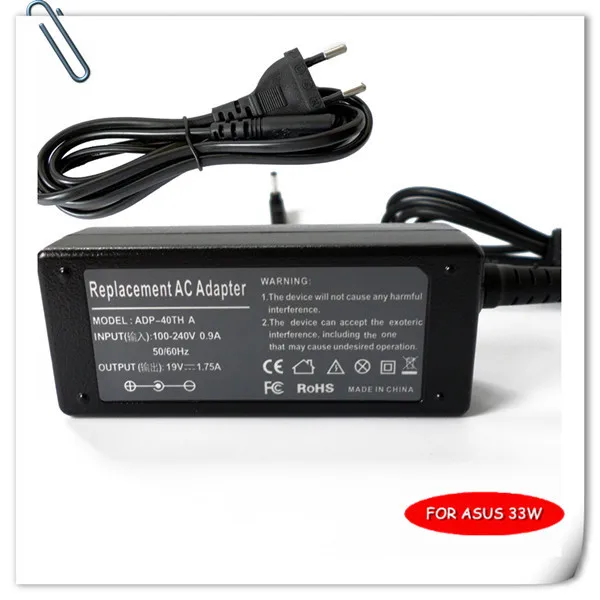

Laptop Charger AC Adapter cargador For Asus VivoBook X200LA-CT029H X102BA-BH41T X202E-BH91T X200LA-DH31T carregador notebook 33w