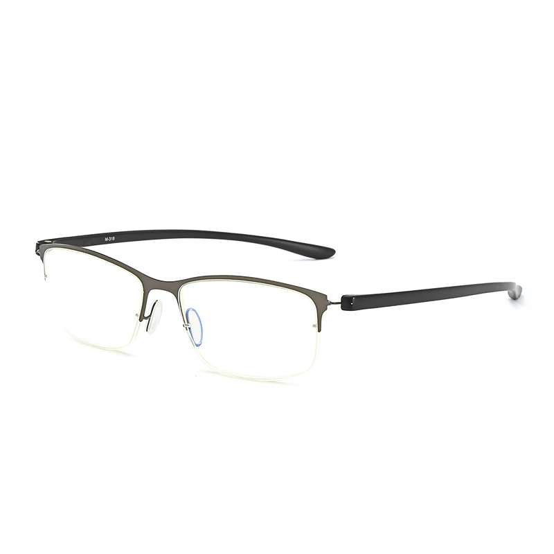 TR90 Reading Glasses Men High Quality Anti Blue Light Presbyopic Ultra Light Women Old Ultralight Flexible+2.00+2.50+3.0 M318 - Цвет оправы: Серый
