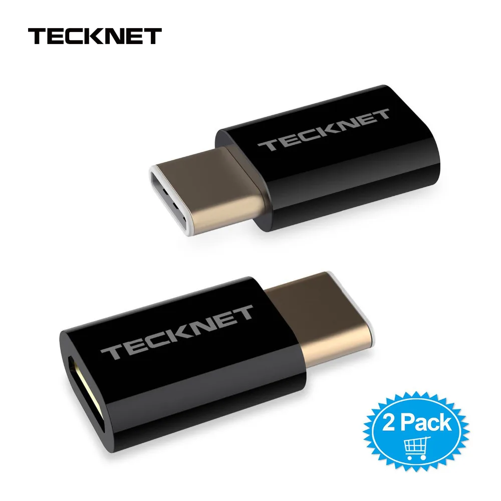 TeckNet 2 шт. type C для Micro USB адаптер кабель Реверсивный дизайн для Apple Macbook Nokia N1 Oneplus type-C конвертер адаптер