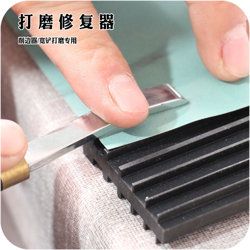 

DIY leather craft hand edge beveler tool sharpener 1 2 3 4 5 6 mm set front and rear back side