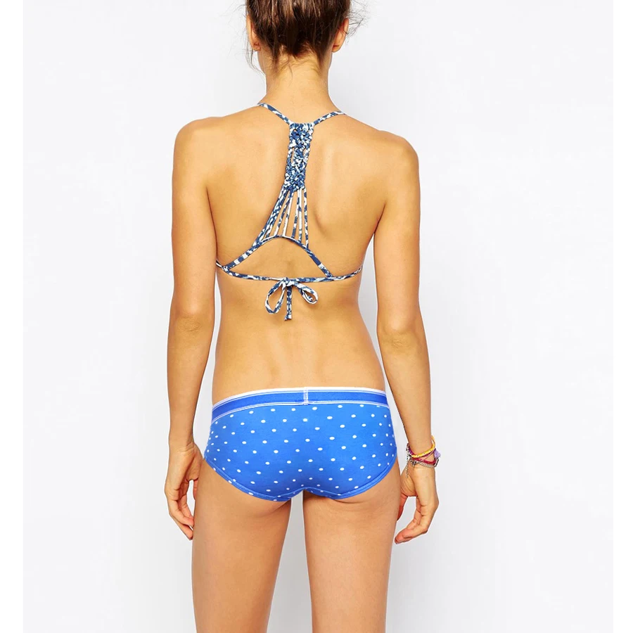 Женские хлопковые трусы в горошек 4 шт. упаковке|Женские трусики| |