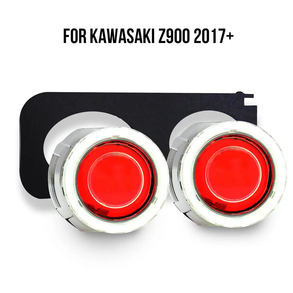 Red Demon Eye KT сделанный на заказ HID проектор комплект для Kawasaki Z900+ HP51 - Цвет: Red Demon Eye