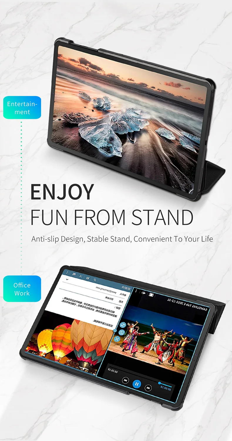 DUX DUCIS PU Leather Flip Case for Samsung Galaxy TAB S5E Smart Protective Cover for Samsung TAB S5E S5 E 10.5 inch New