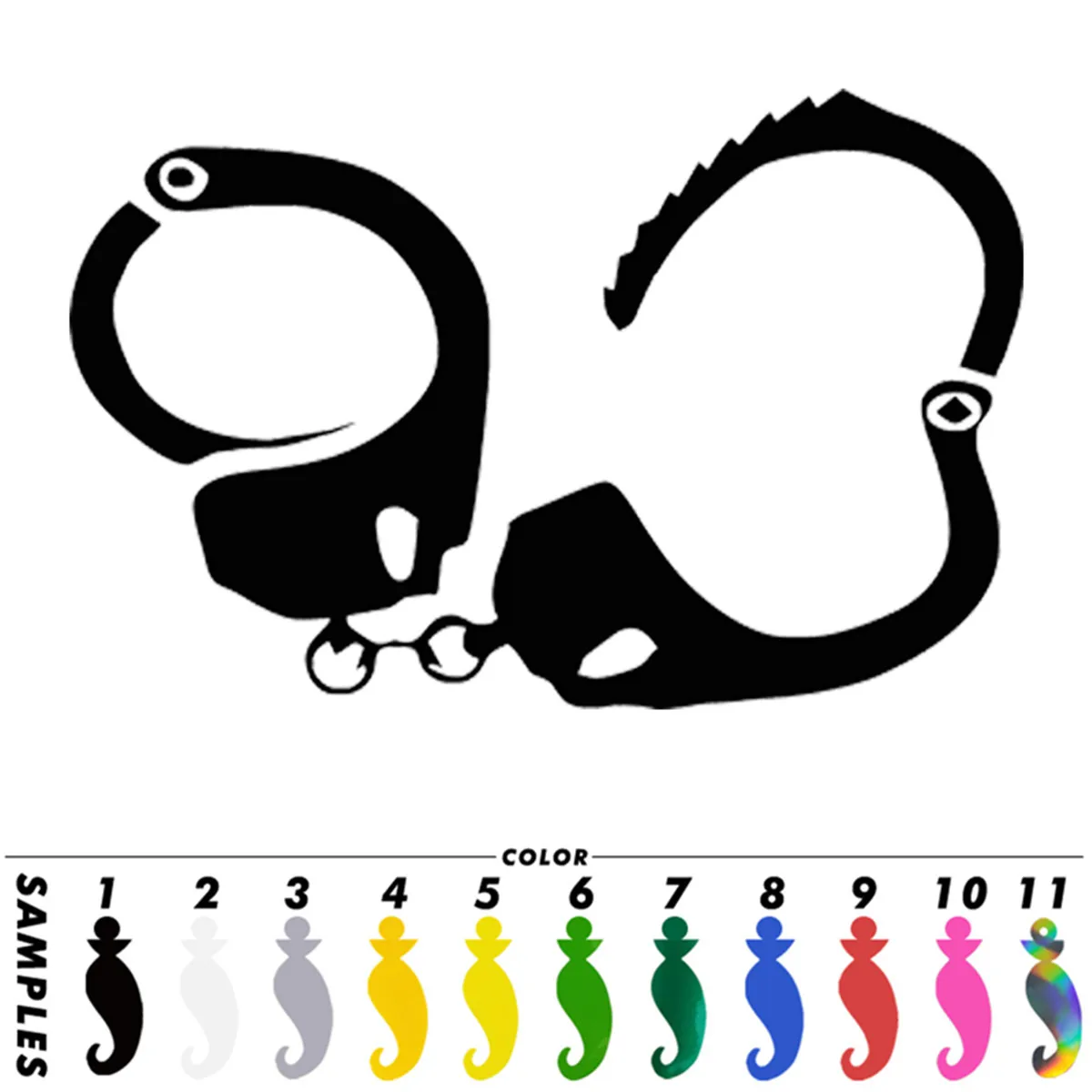 Полиция Наручники стены для дома окон и стекла двери автомобиля стикер ноутбука