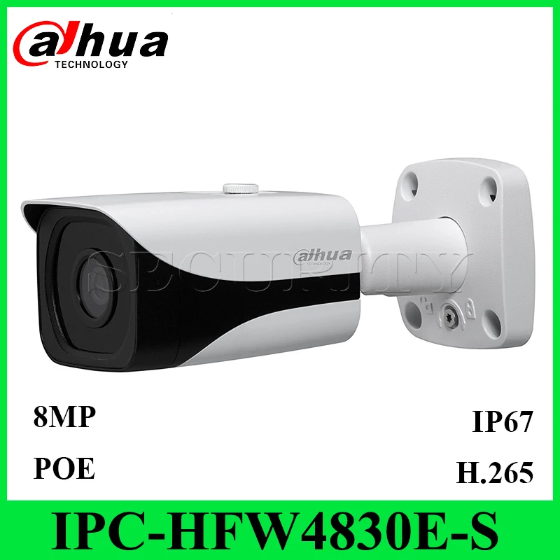 Dahua оригинальная IPC-HFW4830E-S 4K 8MP POE Bullet IR40m IP67 камера безопасности английская