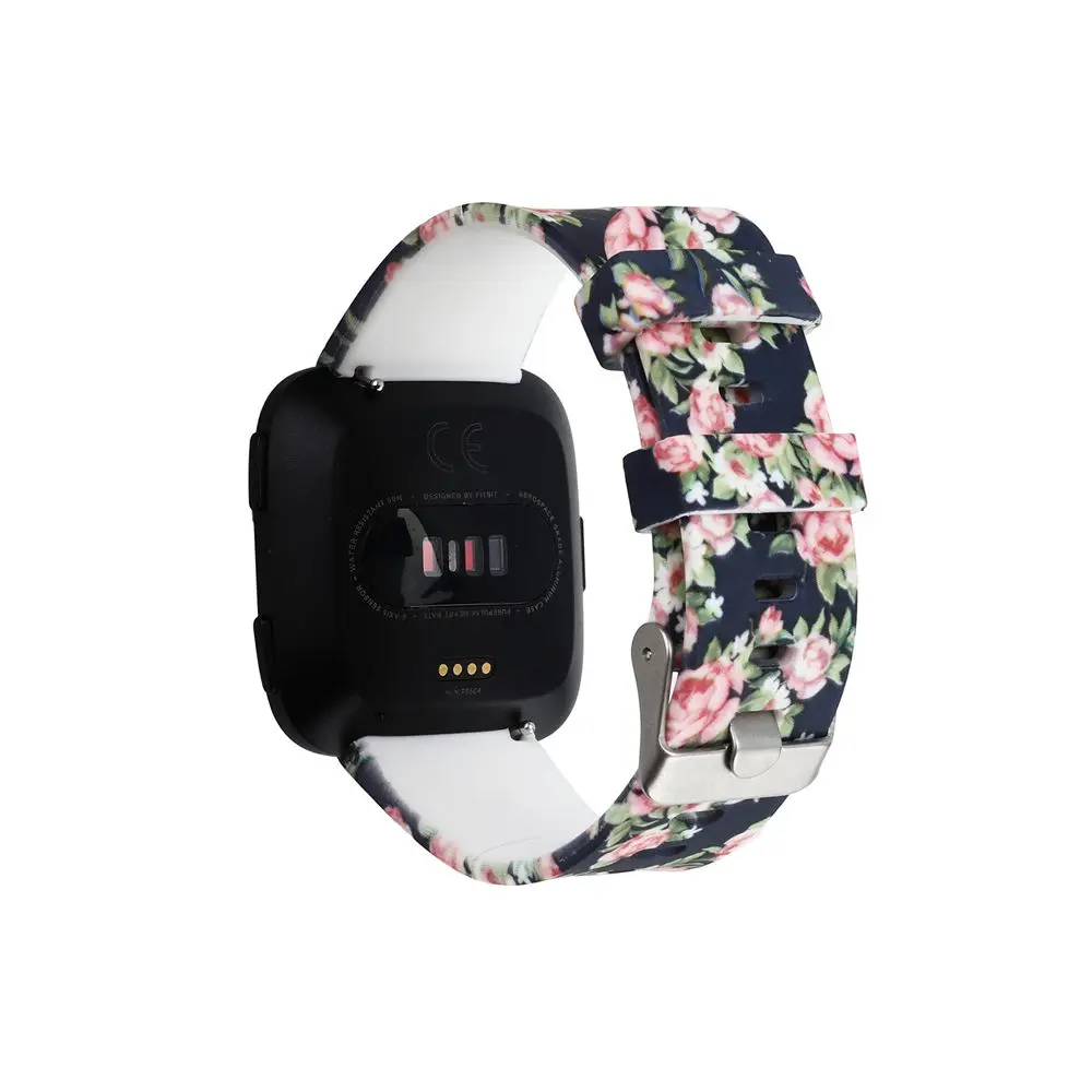 Спортивный силиконовый ремешок браслет для умных часов Fitbit Versa модный сменный с