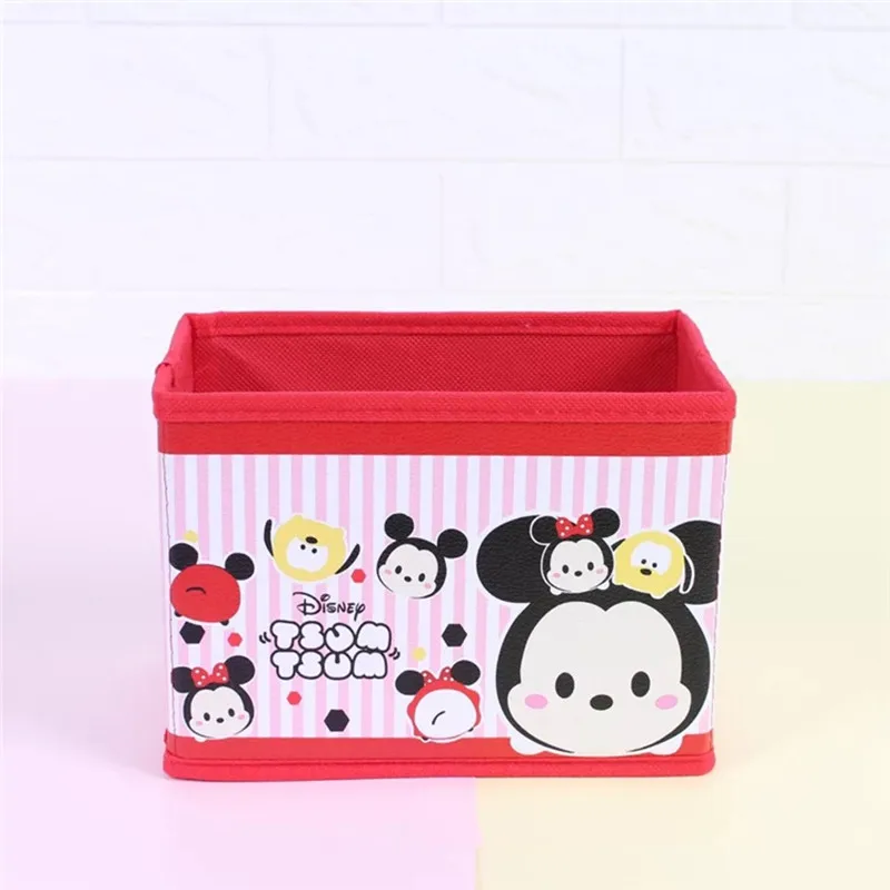 ALWAYSME 19X11X14 см MickMiny Складная Ткань для хранения кубическая корзинка ящики Органайзер контейнеры Шкаф Ящики Кубы для хранения - Цвет: Red Mouse
