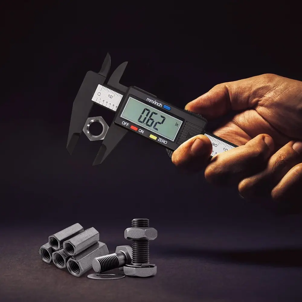 

HGhomeart Digital Caliper 100/150MM Measuring Tool Plastic Electronic Vernier Caliper with Large LCD Screen Auto Off Hand Tools