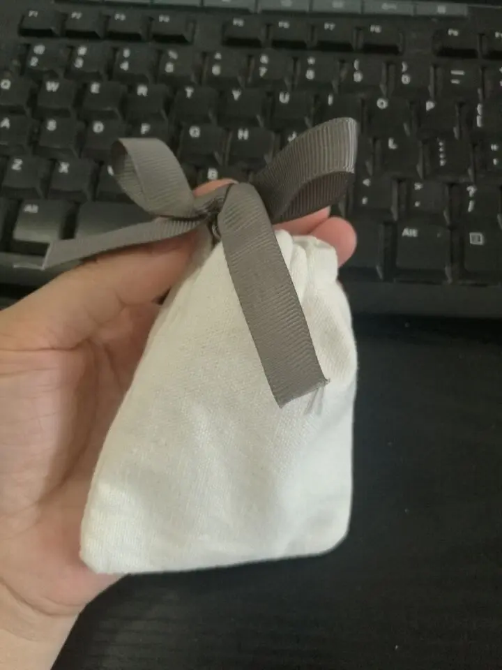 Хлопковый мешок подарка с узором в сердечко, с черной лентой, 5x7 см 8x10 см x 9 см x 12 см(3," x 4,75") 10x15 см(" x 6") 13x17 см ювелирные изделия Макияж упаковка мешок