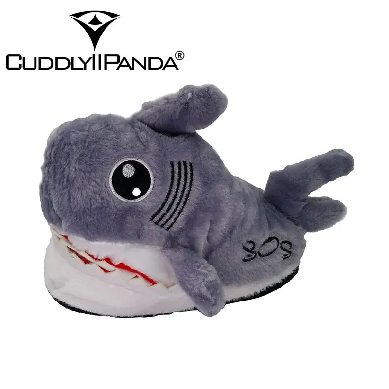 Новинка зимние забавные теплые тапочки CuddlyIIPanda меховые с мягкой подошвой в форме