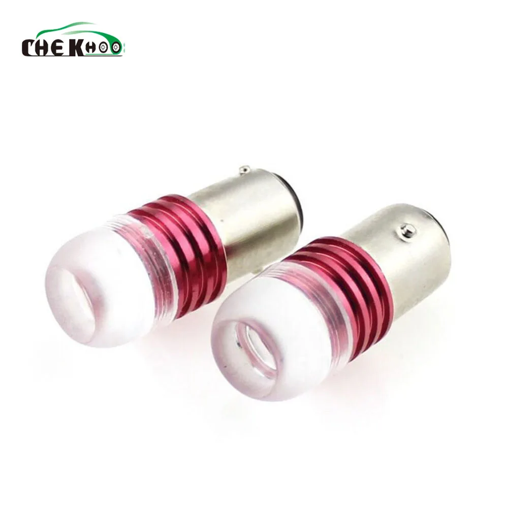 10 шт. вогнутой объектив Led 1157 BA15D 3SMD автомобильный светильник мото авто
