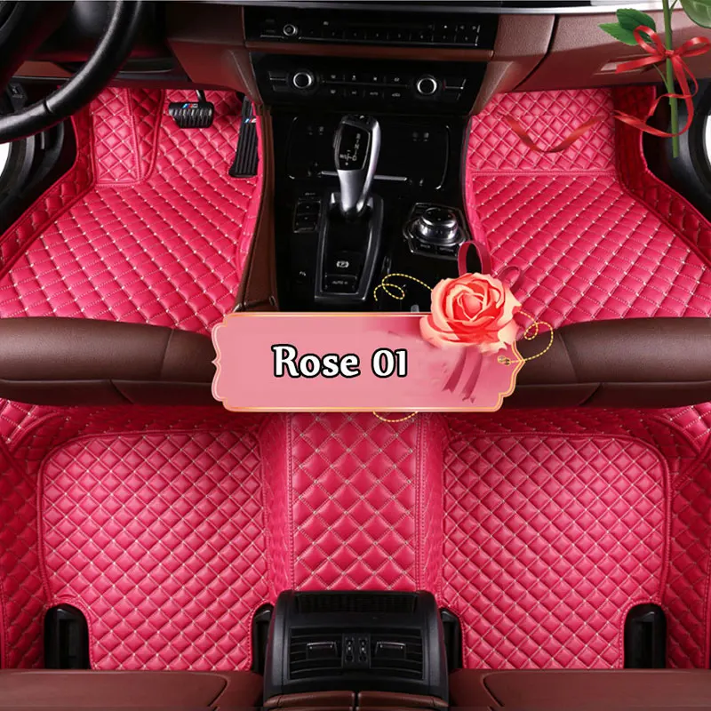 Новинка, водонепроницаемый 3D коврик для пола Chevrolet Cruze Malibu Sonic Trax Sail captiva epica, защитные автомобильные коврики - Название цвета: Rose 01