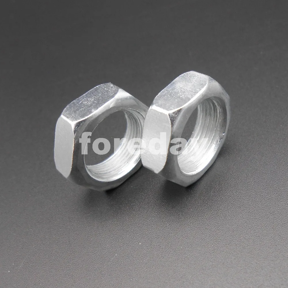 100PCS X NEW HQ M16 Hexagon Half Lock Thin Zinc Nuts Fine Pitch Thread Carbon Steel galvanize galvanization M16*1*8 16MM *BT647 |