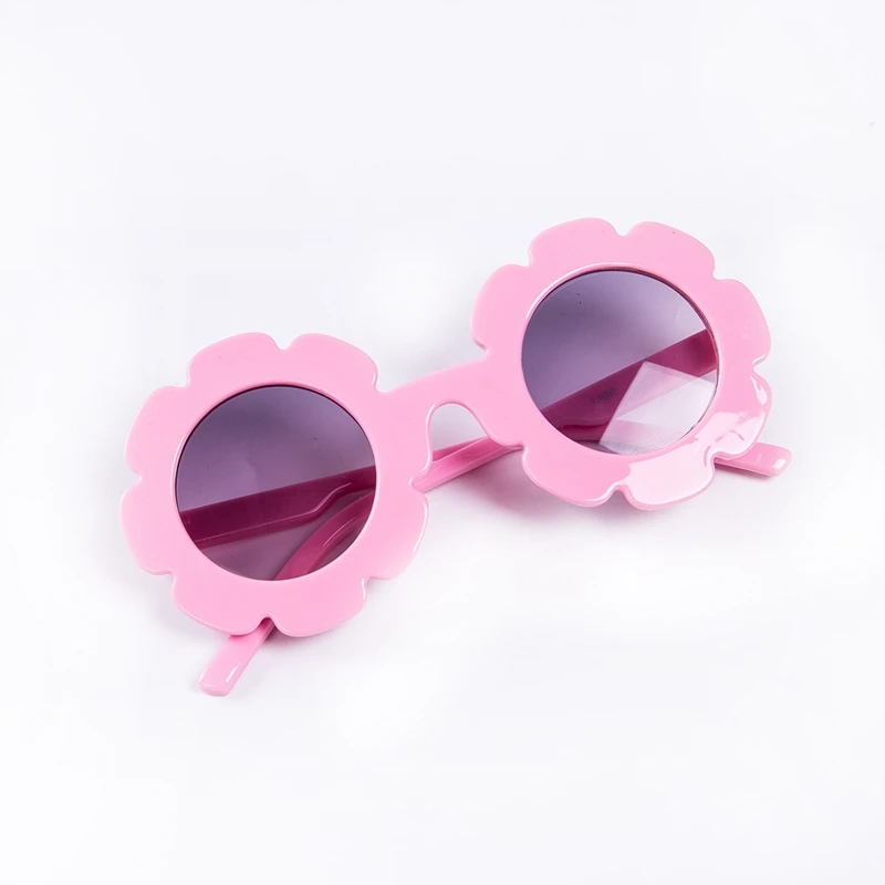 Pink 2 Милые летние детские солнечные очки пластиковый ободок цветок очки для малышей Детские пляжные аксессуары для малышей - Цвет оправы: Pink 2
