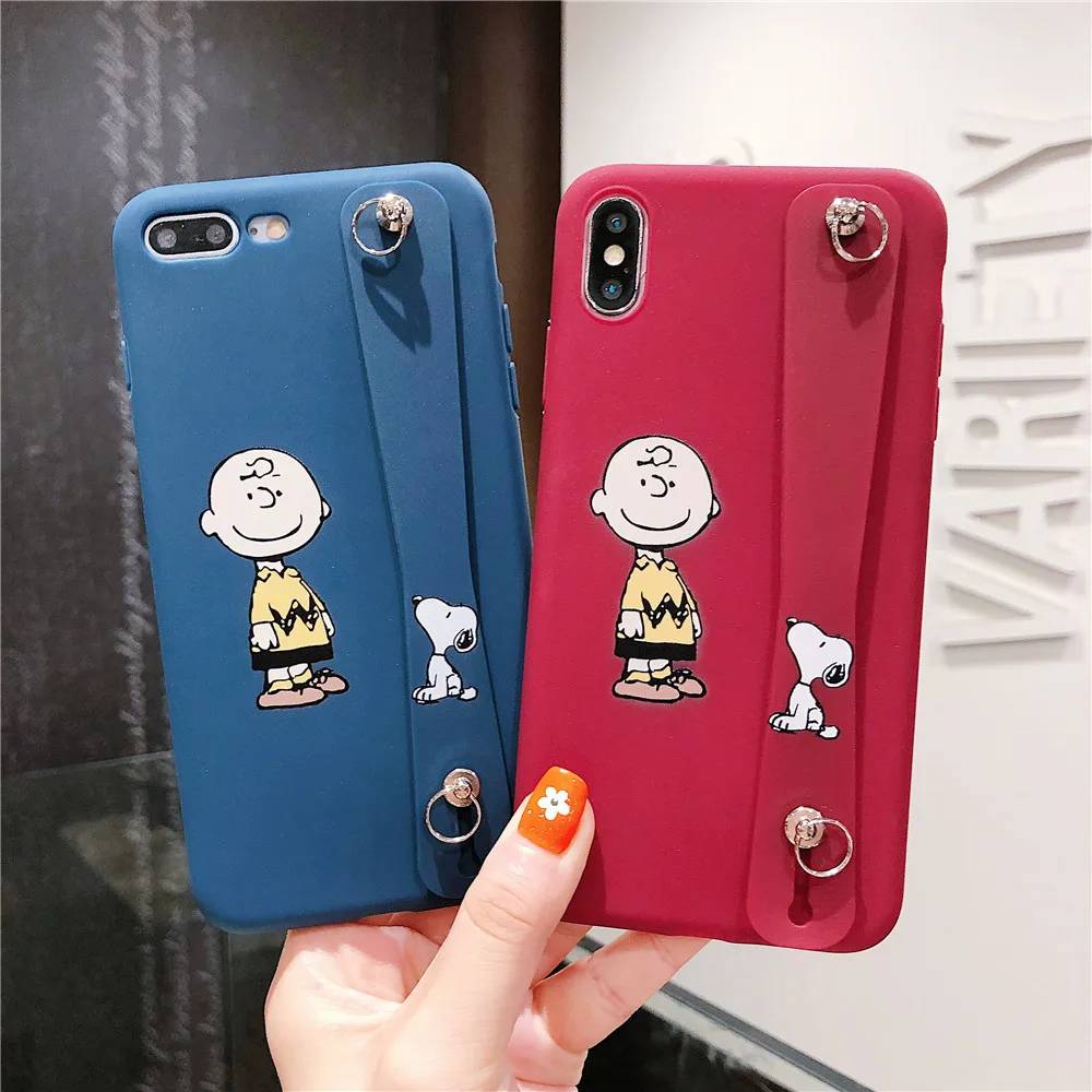 Чехол для телефона с мультяшным аниме арахис Charlie Lucy ремешок iPhone X XS XR 11 Pro Max 6s 7 8 Plus