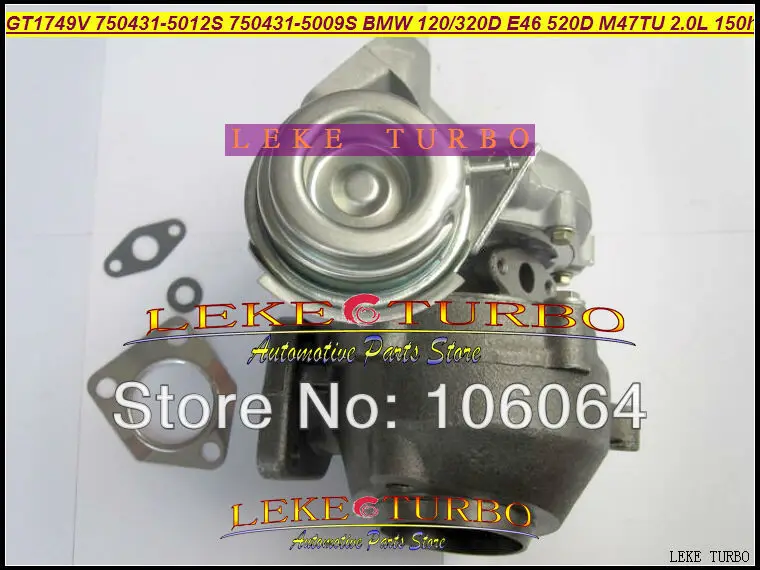 Бесплатная доставка GT1749V 750431-5012S 750431-5009S 750431 турбина турбонаддув для BMW 120D 320D E46 520D