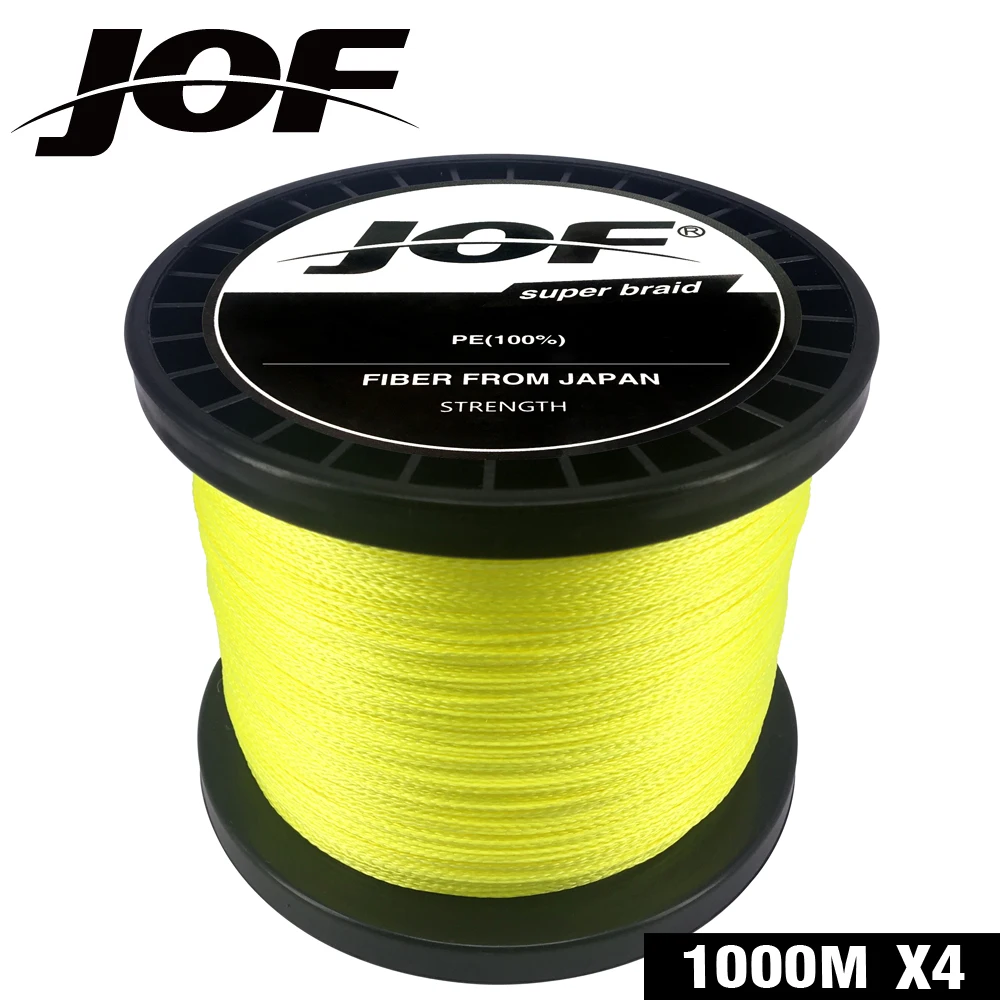 

JOF Fishing 4 Strands 100M 150M 300M 500M 1000M PE Braided Fishing Line Saltwater Weave Carp Fishing Cord Pesca Wire