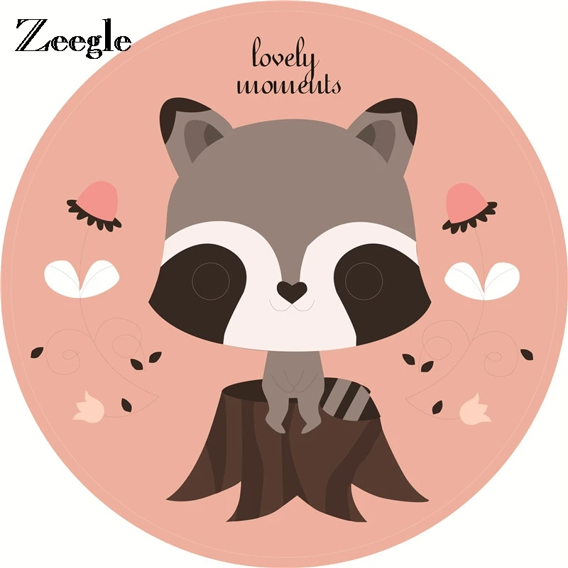 Zeegle мультфильм животных ковер для детской комнаты анти скольжения компьютерное