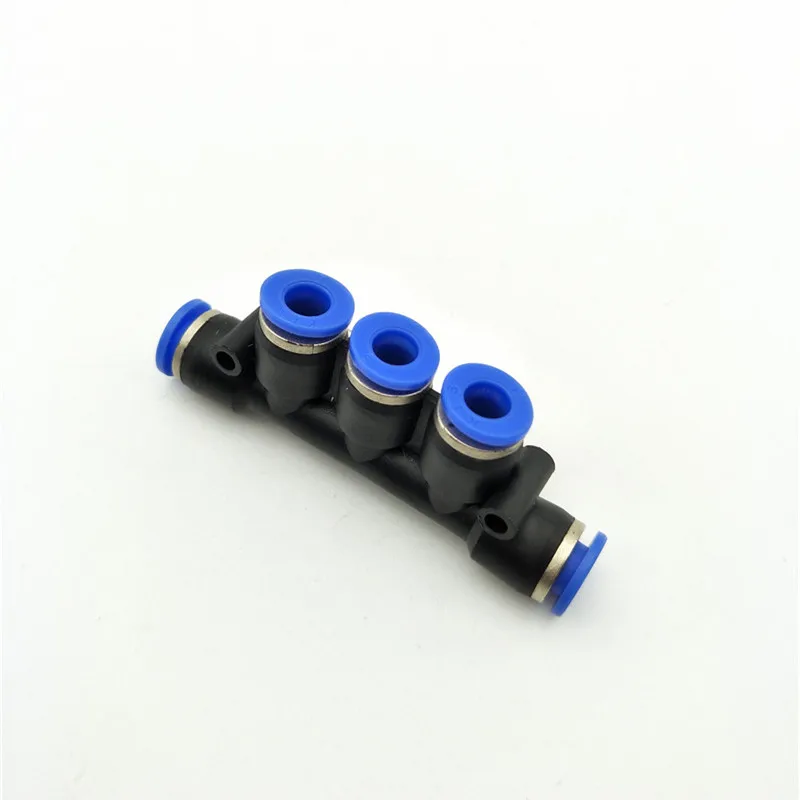 6mm 5 Way Splitter One Touch Push in Connector Pneumatic Union Coupler Black | Обустройство дома