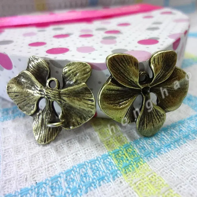 25 шт. античный бронзовый очаровательный красивые узоры из цинкового сплава