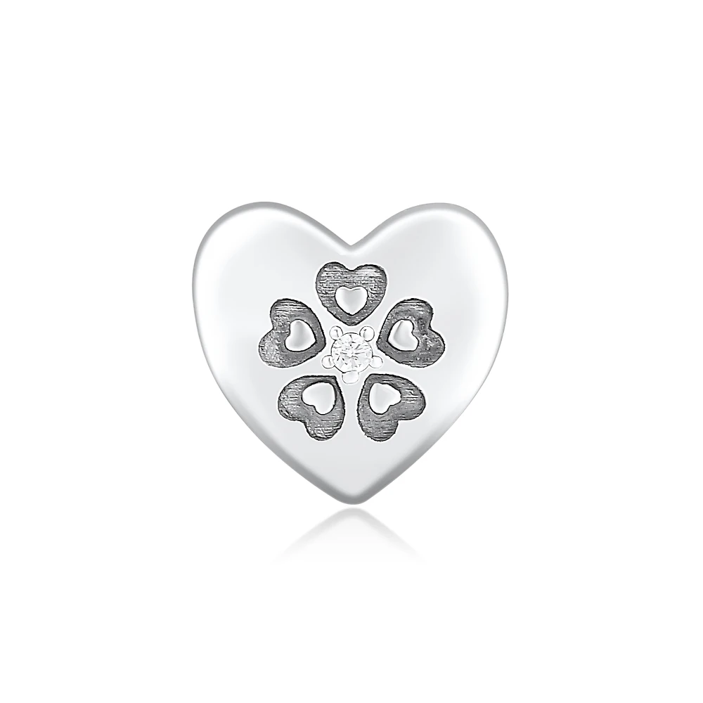 

Fandola Fits Europe Bracelets Genuine 925 Sterling Silver Hearts of Love Clip Charms Beads for Jewelry Making berloques