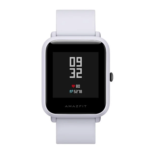 Amazfit bip Смарт-часы, глобальная версия, английский/испанский/русский gps, умные часы для Android iOS монитор сердечного ритма - Цвет: white