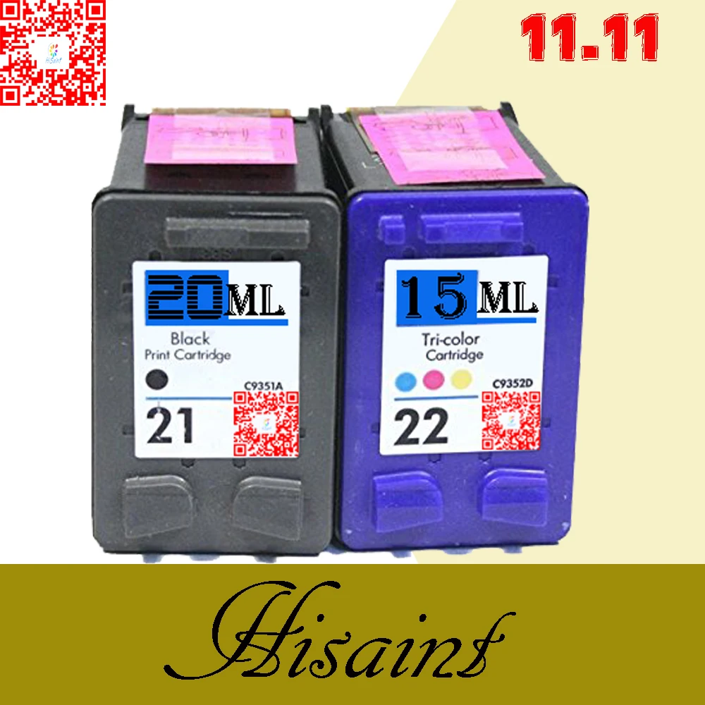Hisaint популярный чернильный картридж для принтера hp21XL и 22XL DESKJET 3910 3920 D1311D1320 D1330 D1341