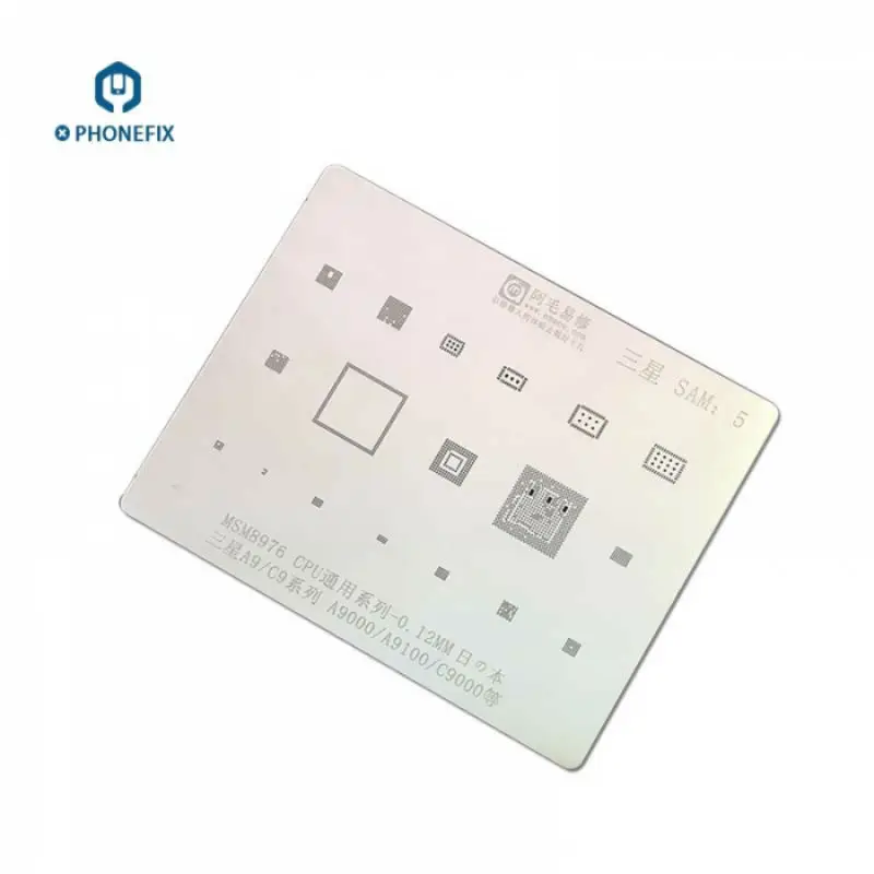 

PHONEFIX CPU NAND BGA Reballing Stencil Template Reballing Assistant For Samsung S8 Note8 C7010 J610 S6 NOTE5 A9 C9 A9000 A9100