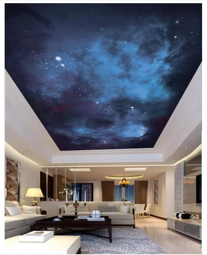 Custom photo wallpaper for walls 3 d ceiling murals HD big picture beautiful star sky zenith mural home decor | Обустройство дома