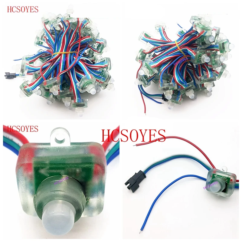 12 мм WS2811 квадратный светодиодный пиксельный модуль диффузный цифровой RGB шнур DC5V