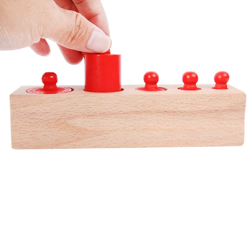 

New Arrival Kids Montessori Toys Colorful Socket Cylinder Set Beech Wood Multicolor Blocks Early Educational Math Teaching Toys