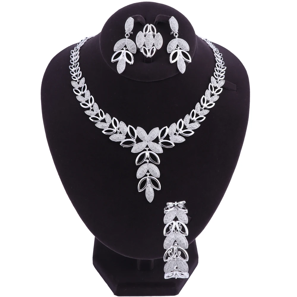 Свадебные наборы ювелирных изделий для невесты набор украшений женщин из