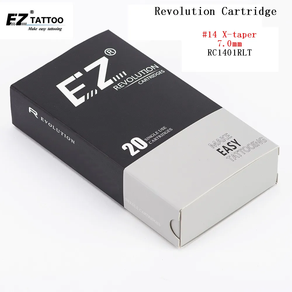 Революционные тату иглы RC1401RL EZ картридж с круглым вкладышем стерилизованный № 14