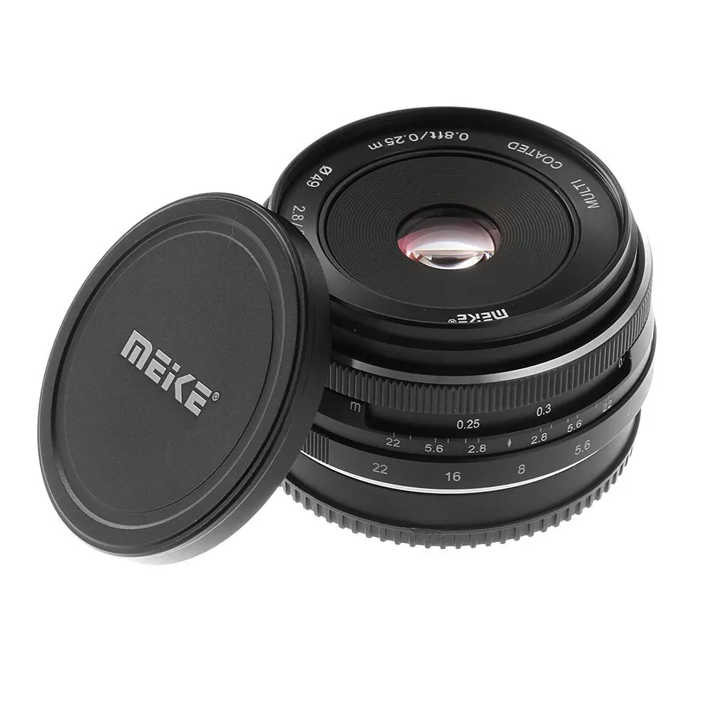 MEKE 28 мм f/2,8 объектив с фиксированным ручным фокусом для Olympus Panasonic M4/3 система APS-C беззеркальная камера EM1 M10 EP5 EP-L3 ручка-7 GF5 G