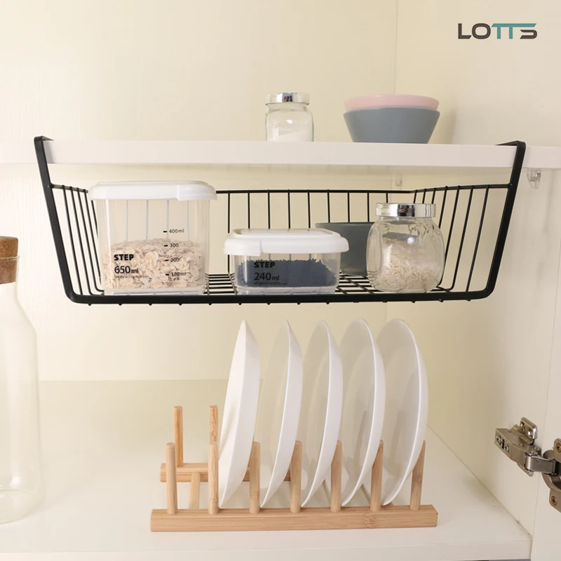 Hanging Basket Shelf Under Kitchen Cabinet Dormitory Desk Layered Arrangement Hanger Wardrobe | Дом и сад