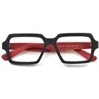 Мужские и женские очки ручной работы, ретро квадратная оправа, ацетатная оправа для очков для близорукости, плоское зеркало, большая Деревянная оправа