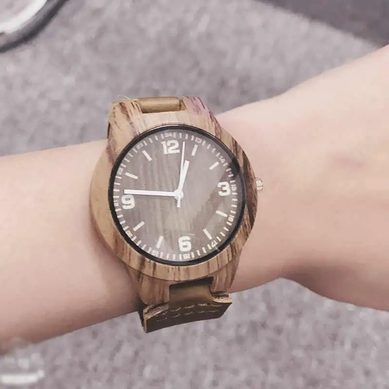 Деревянные часы Reloj Mujer для мужчин и женщин, кварцевые, имитация деревянных часов, Страус, олень, мужские наручные часы, мягкий кожаный ремешок, мужские часы Reloj